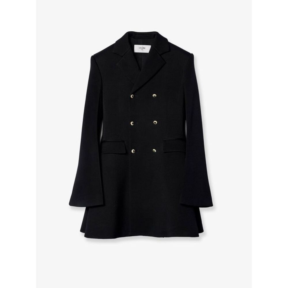 Celine Women Double-Faced Wool Tailored Coat